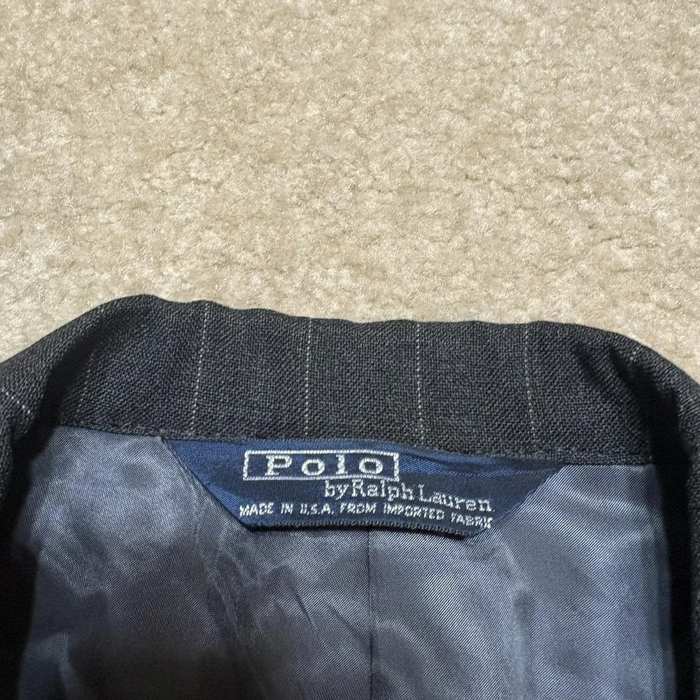 Polo By Ralph Lauren Blazer Mens 42 Pinstripe Wool Sport Coat USA Neiman Marcus